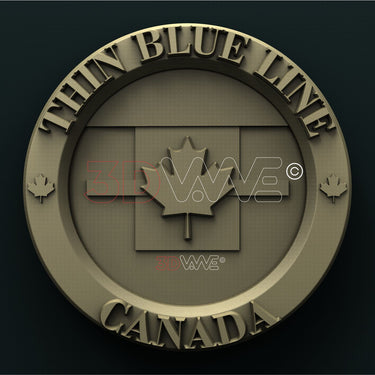 THIN BLUE LINE CANADA 3D STL 3DWave